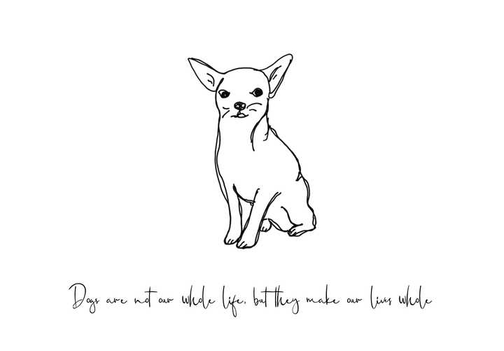 Postkarte "Dogs are not our whole life, but they make our lives whole"