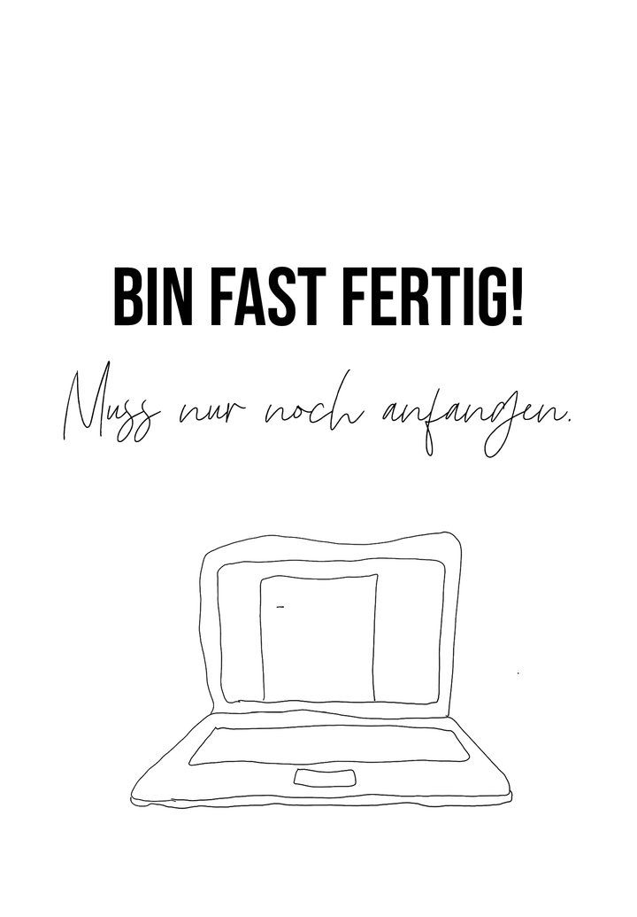 Postkarte "Fast fertig"