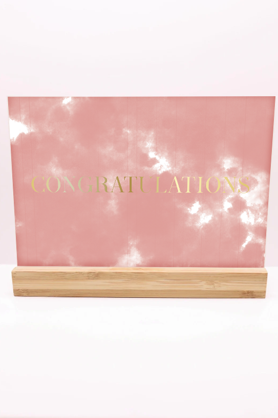 Postkarte "Congratulations" mit Golddruck