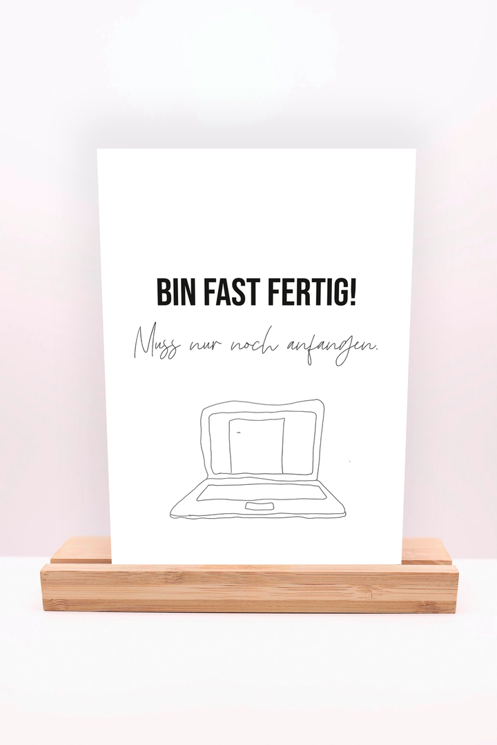 Postkarte "Fast fertig"