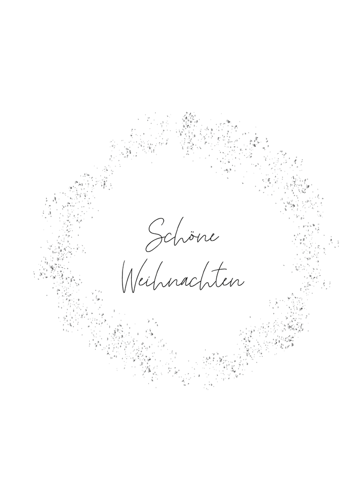 Klappkarte "Schöne Weihnachten" mit Glitzer